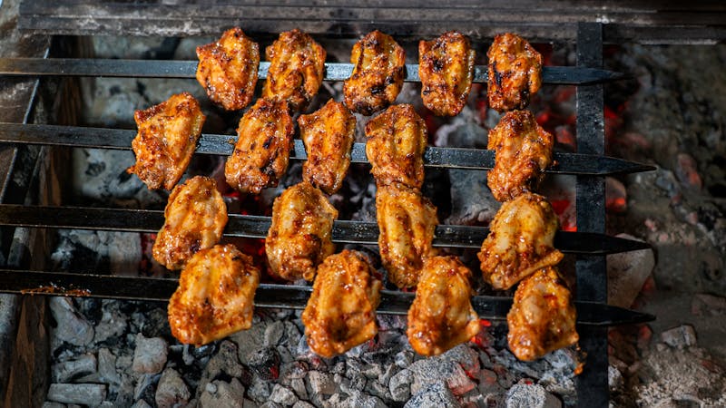 Dions Buffalo Wings with celery and blue cheese dip