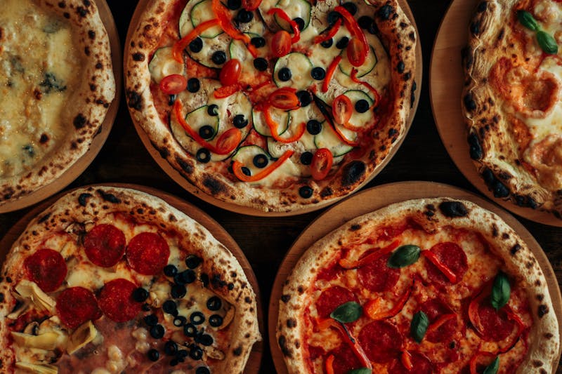 Fresh dion's pizza prepared for catering event